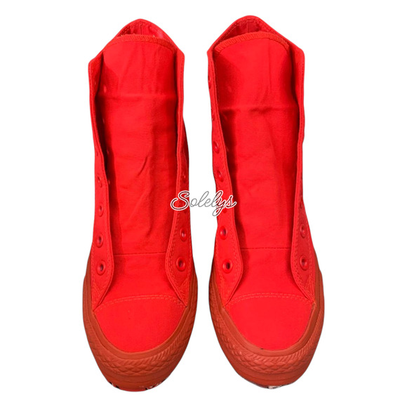 Converse 2013 CTAS Platform Plus Hidden Wedge Bold Pink Red Canvas Sneaker 10 - Picture 8 of 10